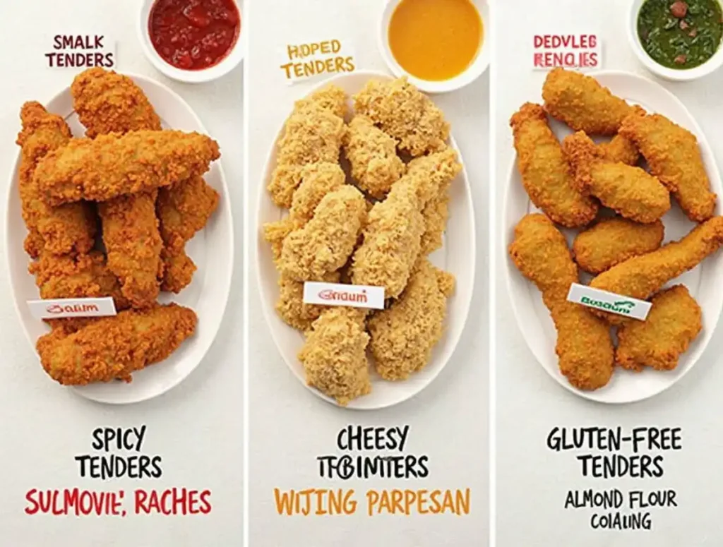 Variations of Braum's chicken tenders with creative twists.