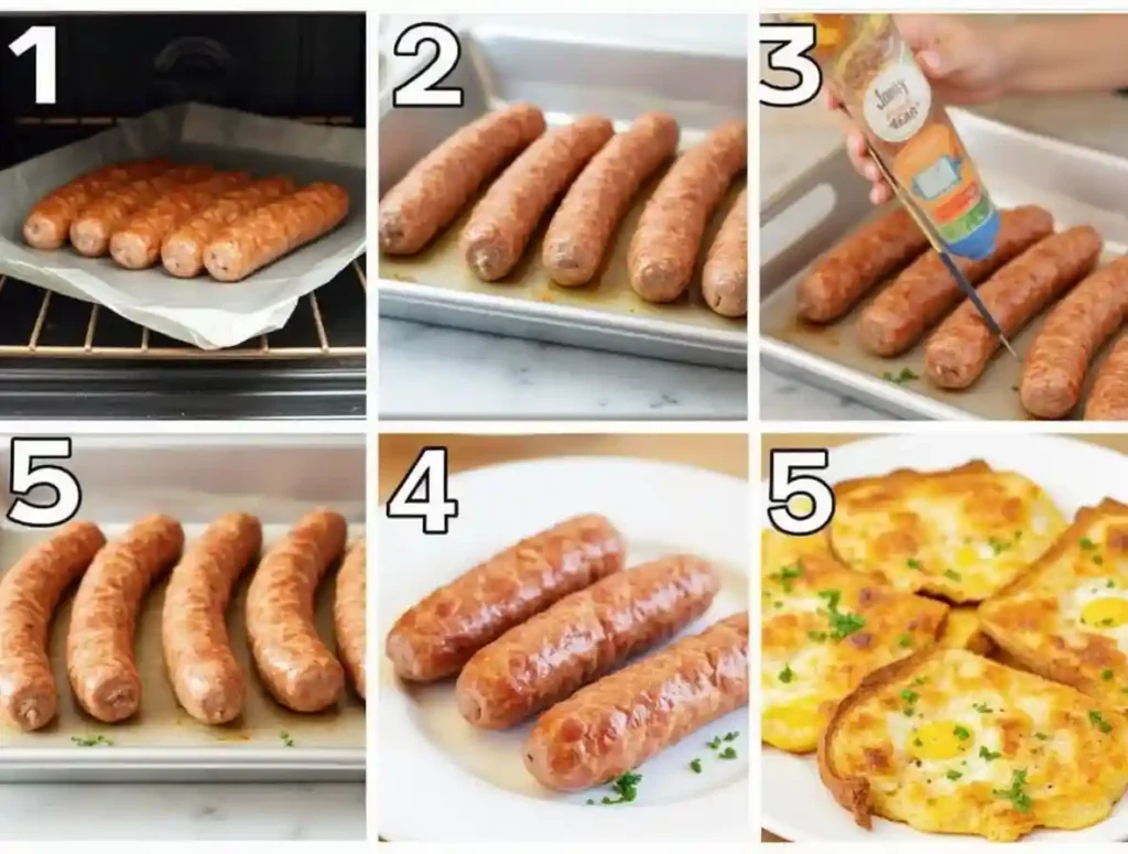 Step-by-step guide to baking Jimmy Dean breakfast sausage in the oven, from preparation to serving